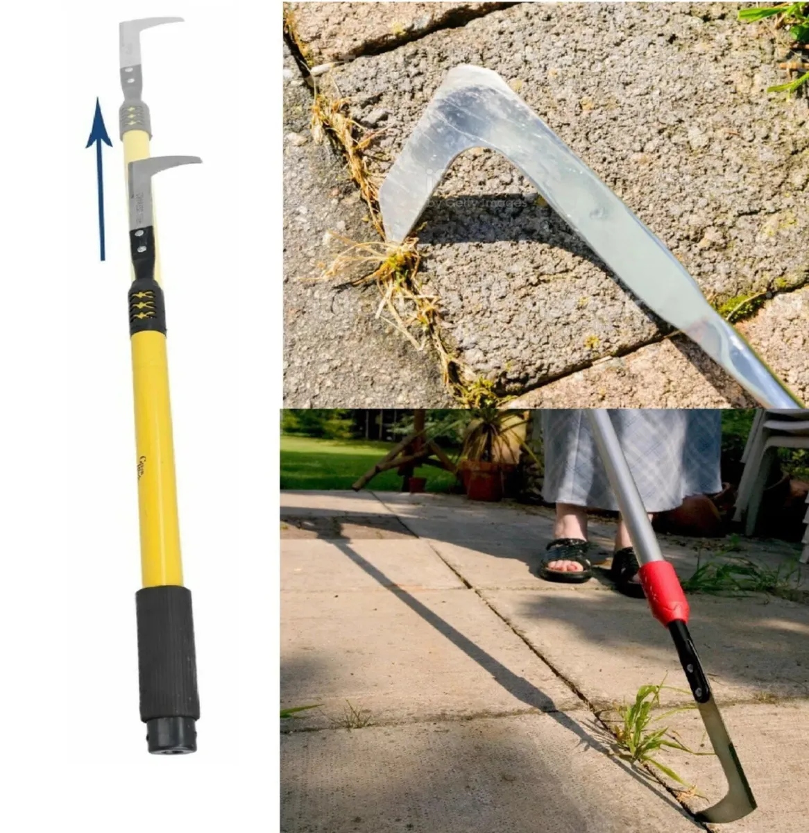 Extendable Telescopic Patio Weed Remover Scraper - Image 1