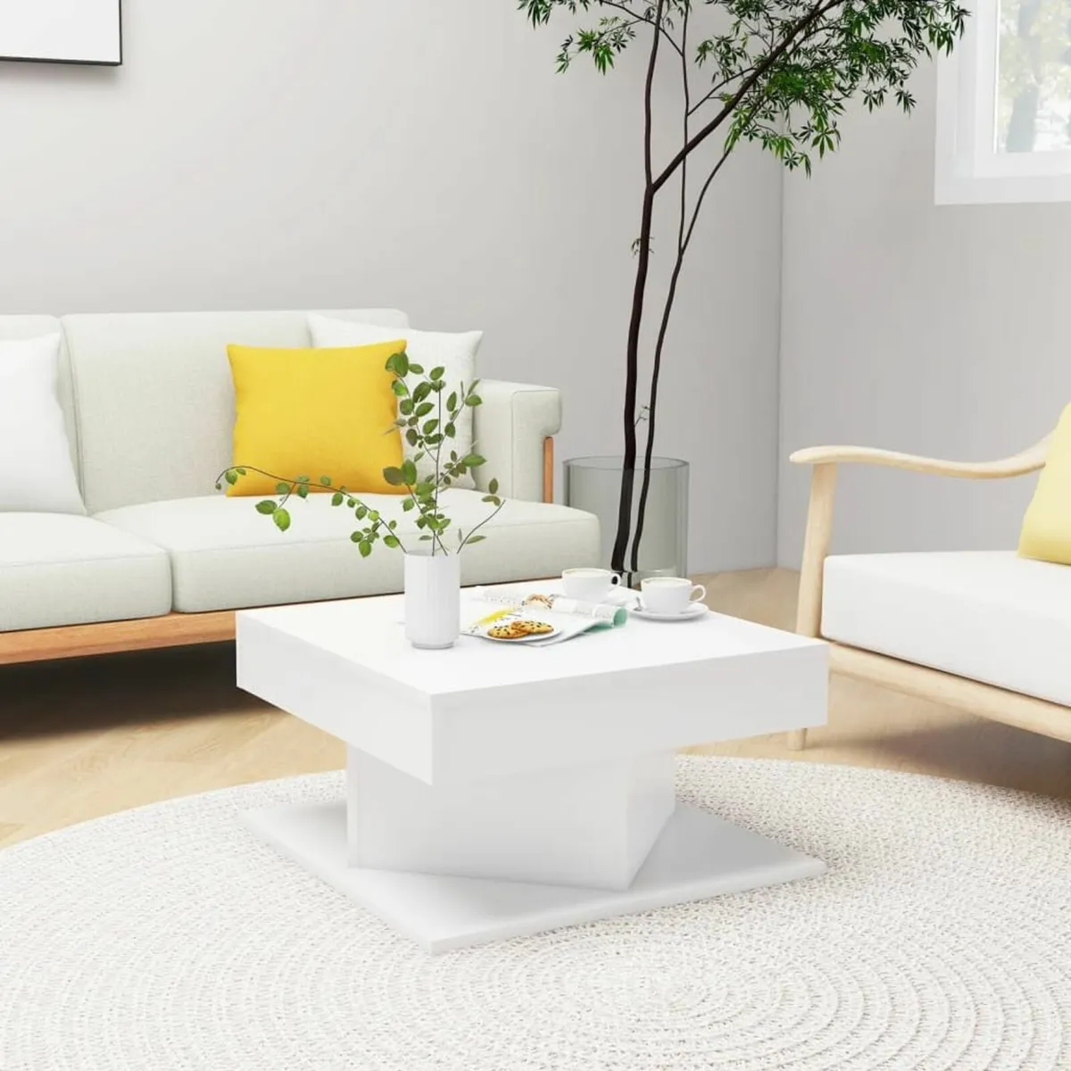 [Free P&P] New White Modern Coffee Table - Image 1