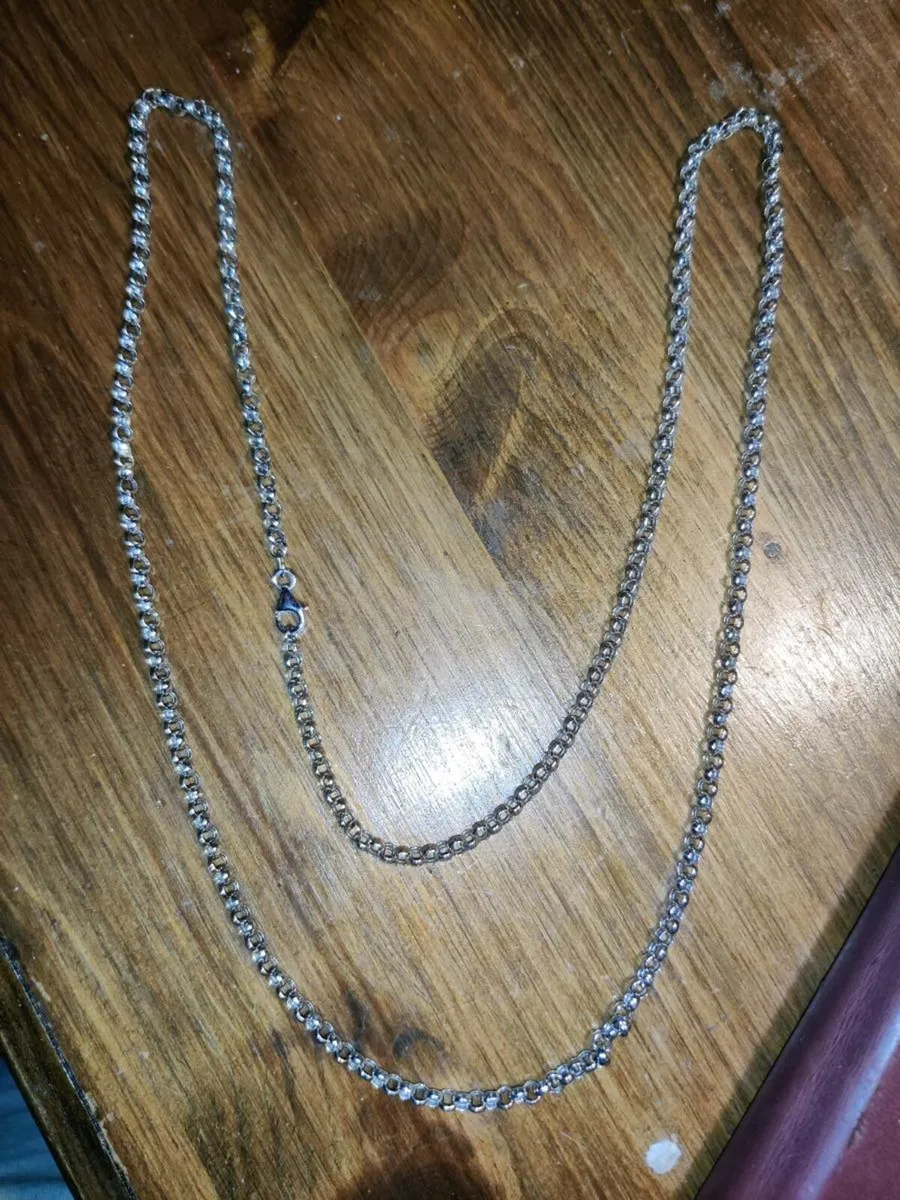 WHITE GOLD BELCHER, 9CT Gold 8.90 Gram New Chain ! - Image 2