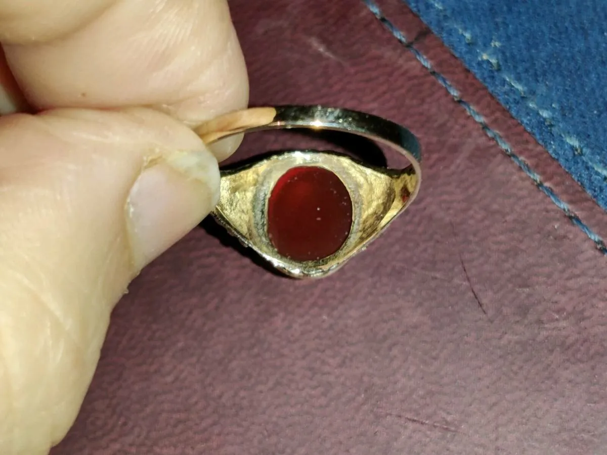 GLITTERY TRELLIS CARNELIAN, 9CT Gold New Ring ! - Image 3