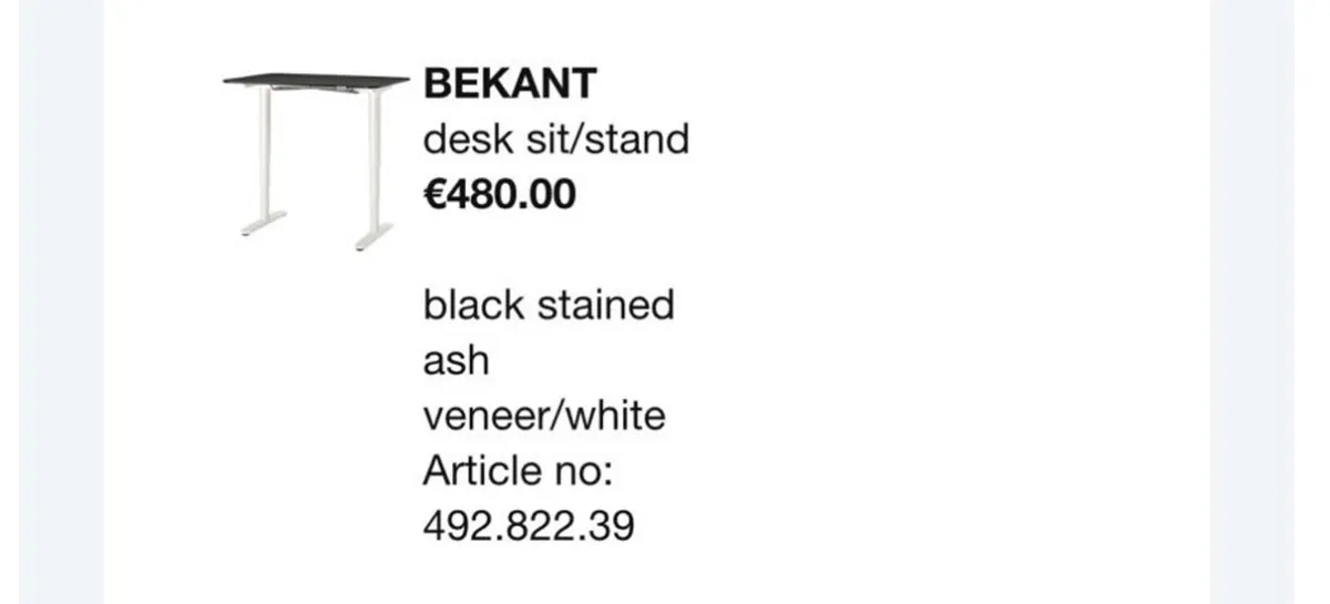 Ikea electric standing desk - Image 1