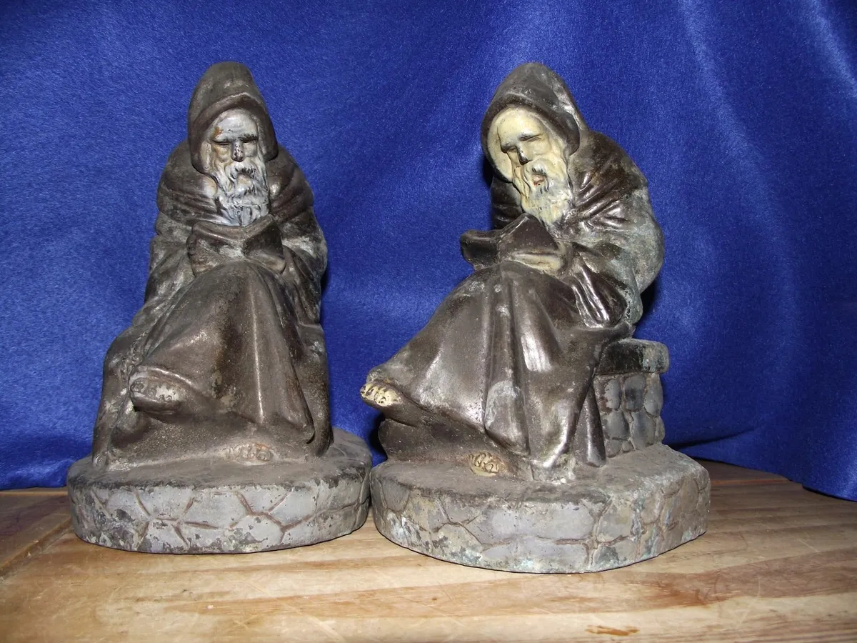 Vintage Spelter Gothic Bookends - Image 1