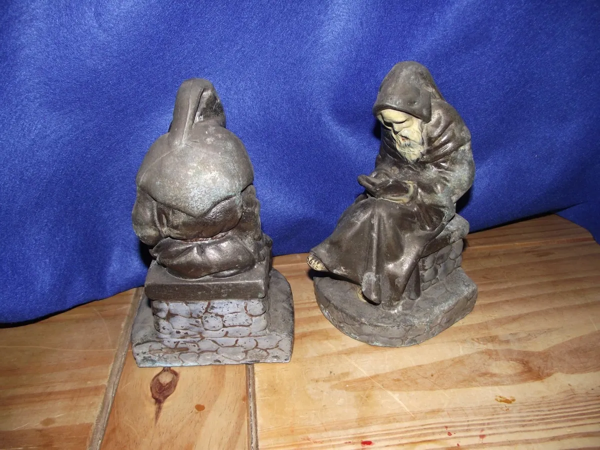 Vintage Spelter Gothic Bookends - Image 2