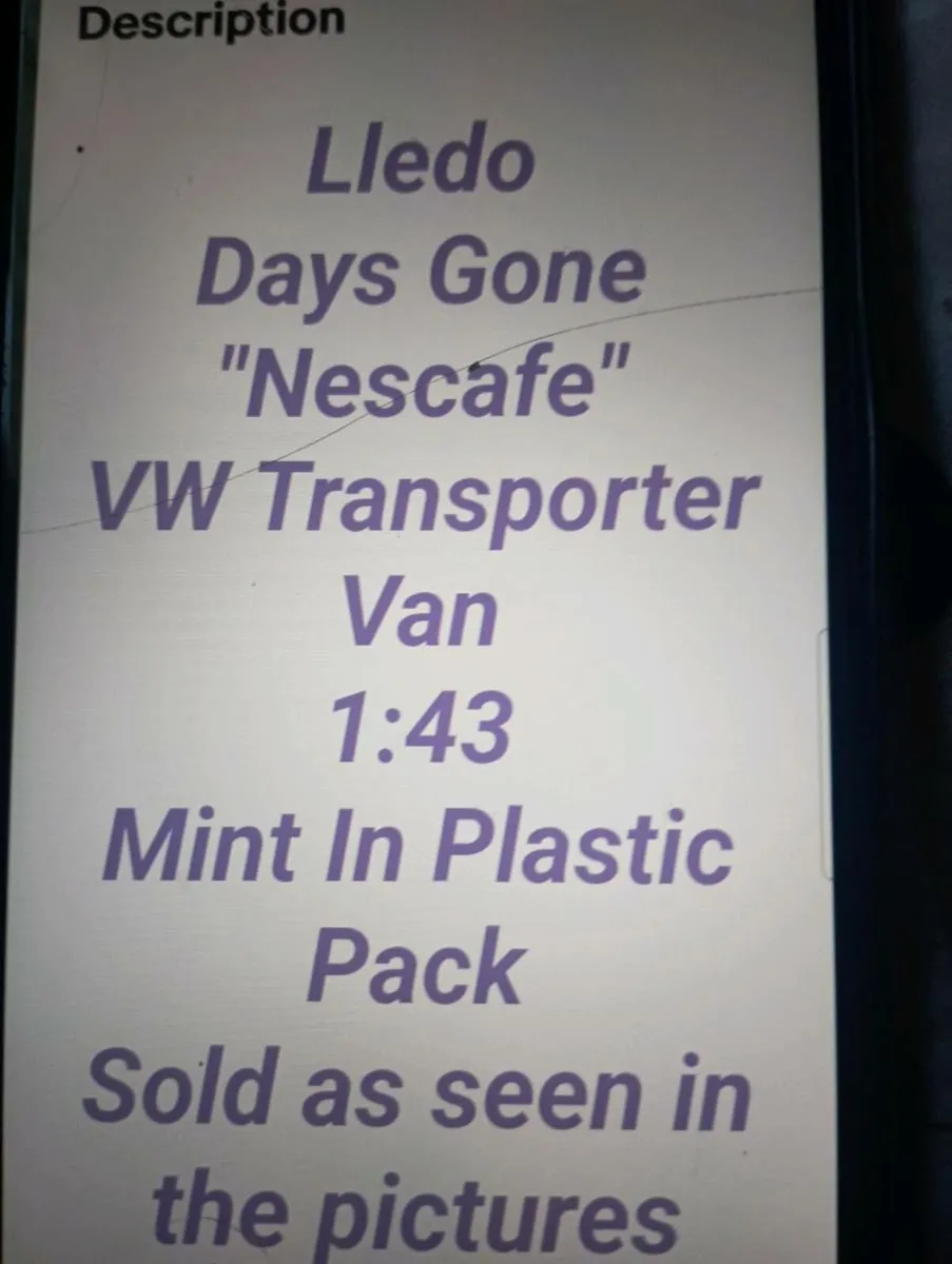 LlEDO  DIE-CAST  DAYS GONE  NESCAFE VW   VAN - Image 1