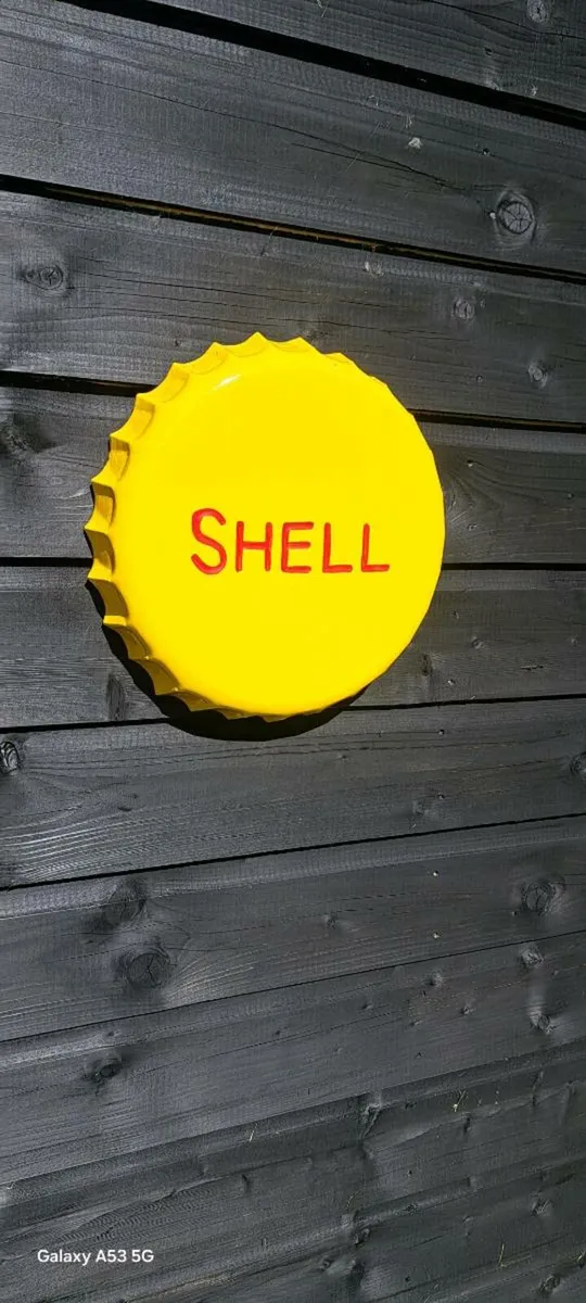 Shell  metal sign