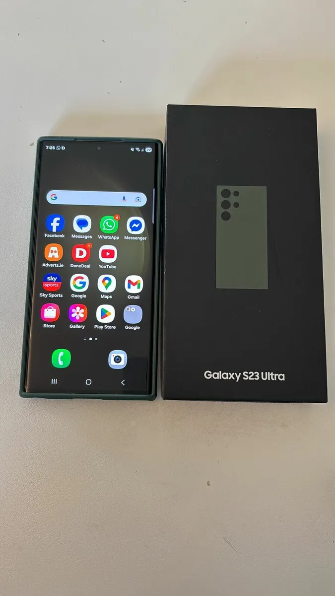 Samsung galaxy s23 ultra sim free green with box - Image 1