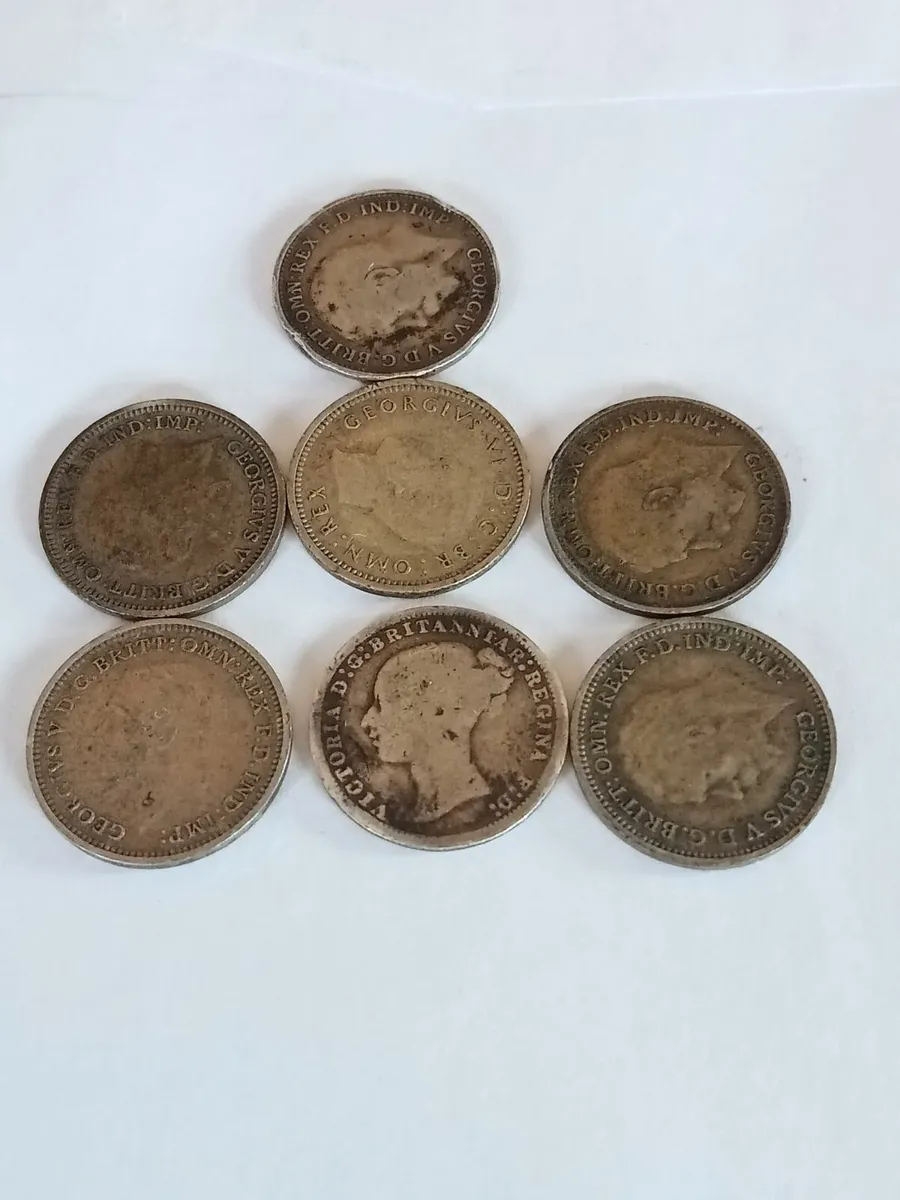 3 pence silver coins - Image 2
