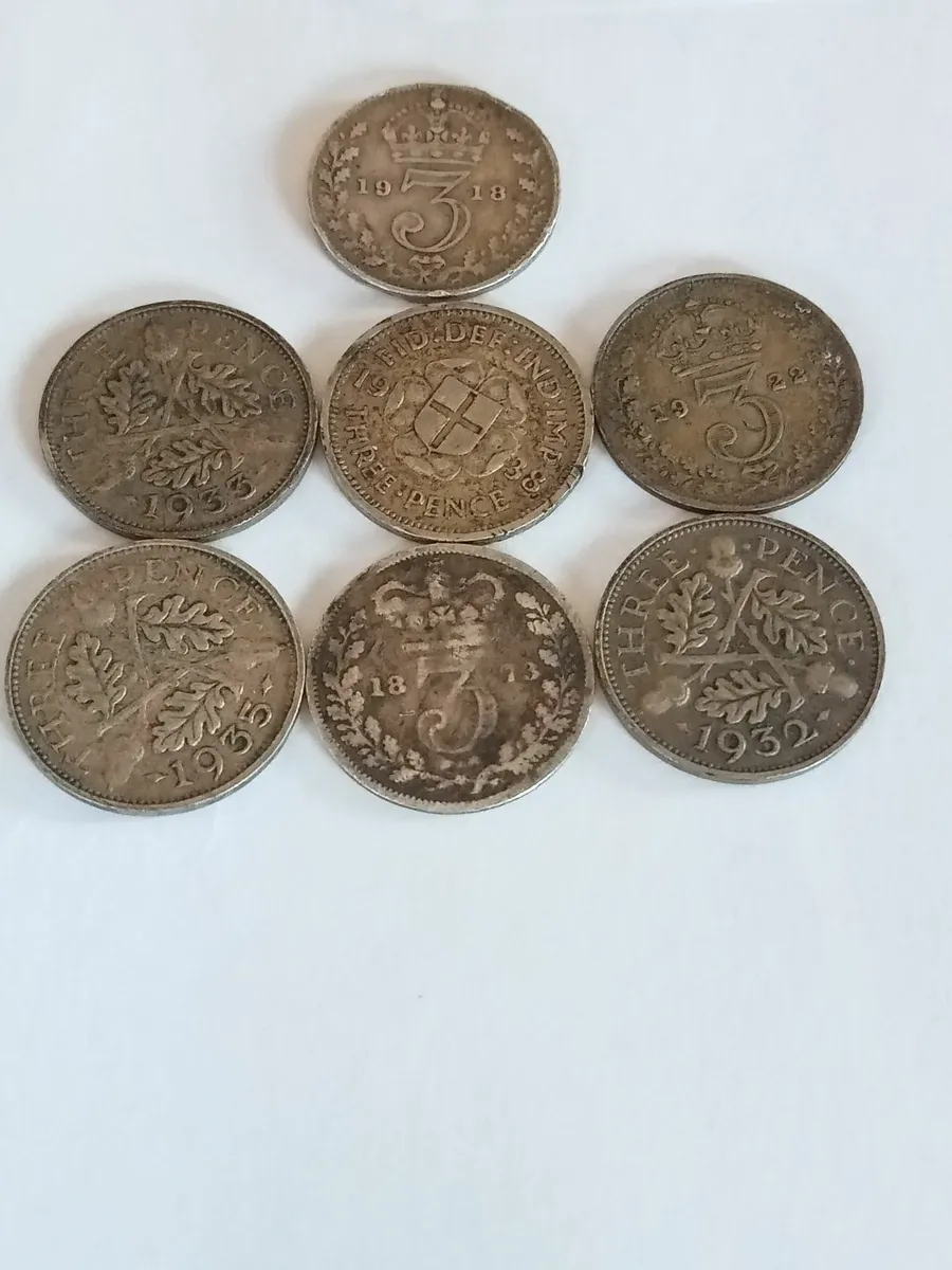 3 pence silver coins - Image 3