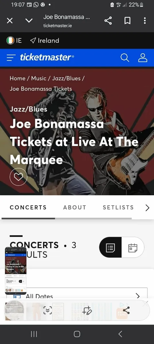 Concert tickets
