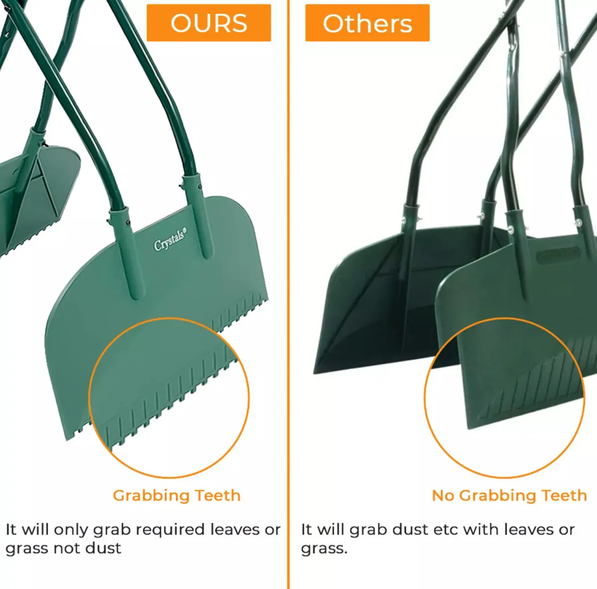Long Handled Leaf Rake Leaves Grabber - Image 3