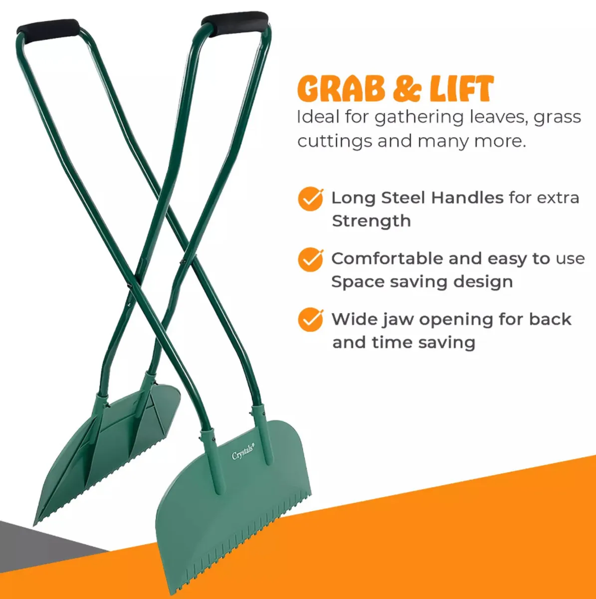 Long Handled Leaf Rake Leaves Grabber - Image 4