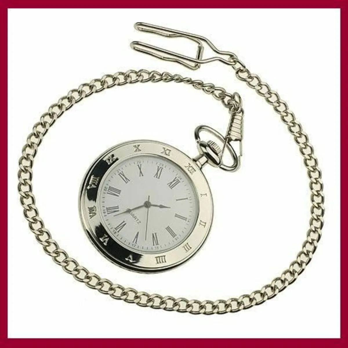 Large display pocket watch and chain, Free Post - Image 4