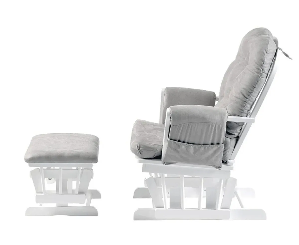 Babylo Milan Glider Nursing Chair & Footstool - Image 2