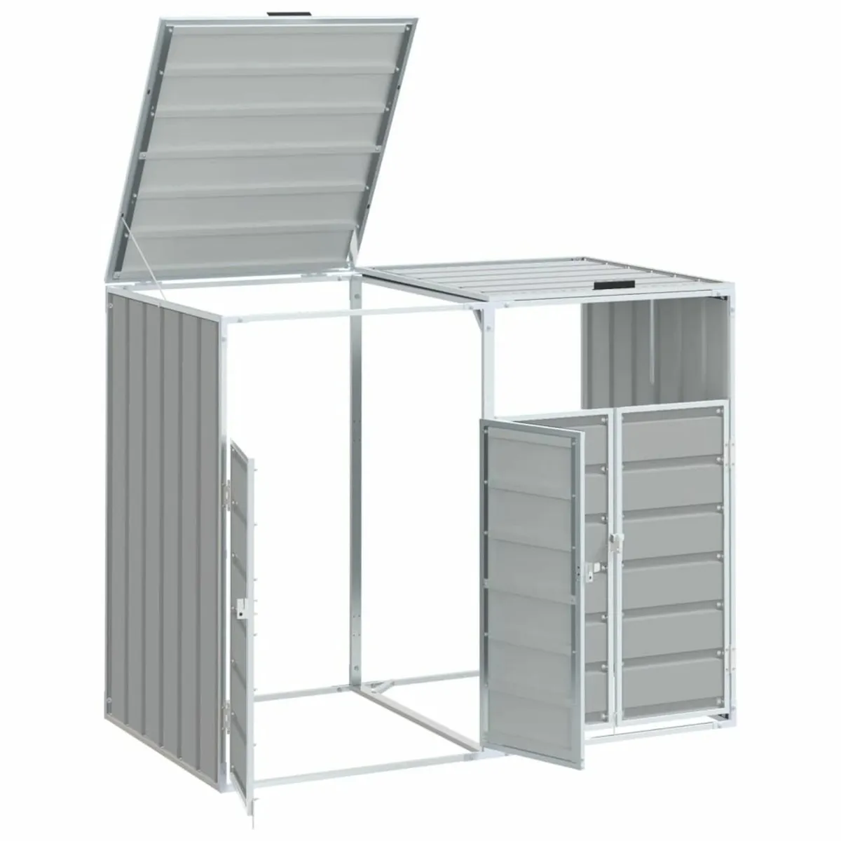 [Free P&P] New Double Wheelie Bin Storage Grey - Image 2