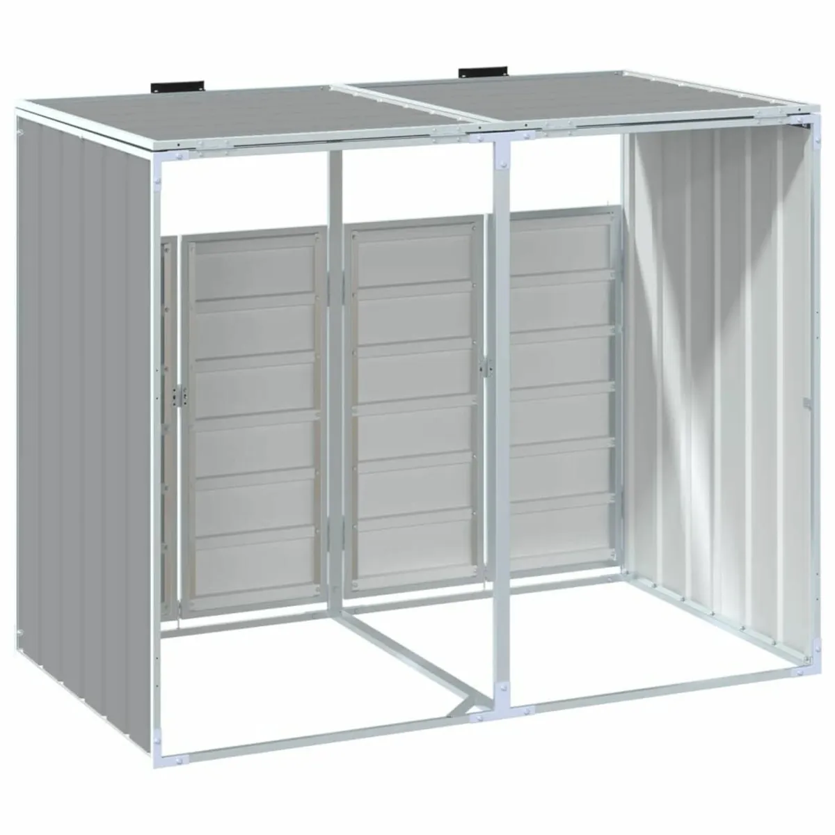 [Free P&P] New Double Wheelie Bin Storage Grey - Image 3