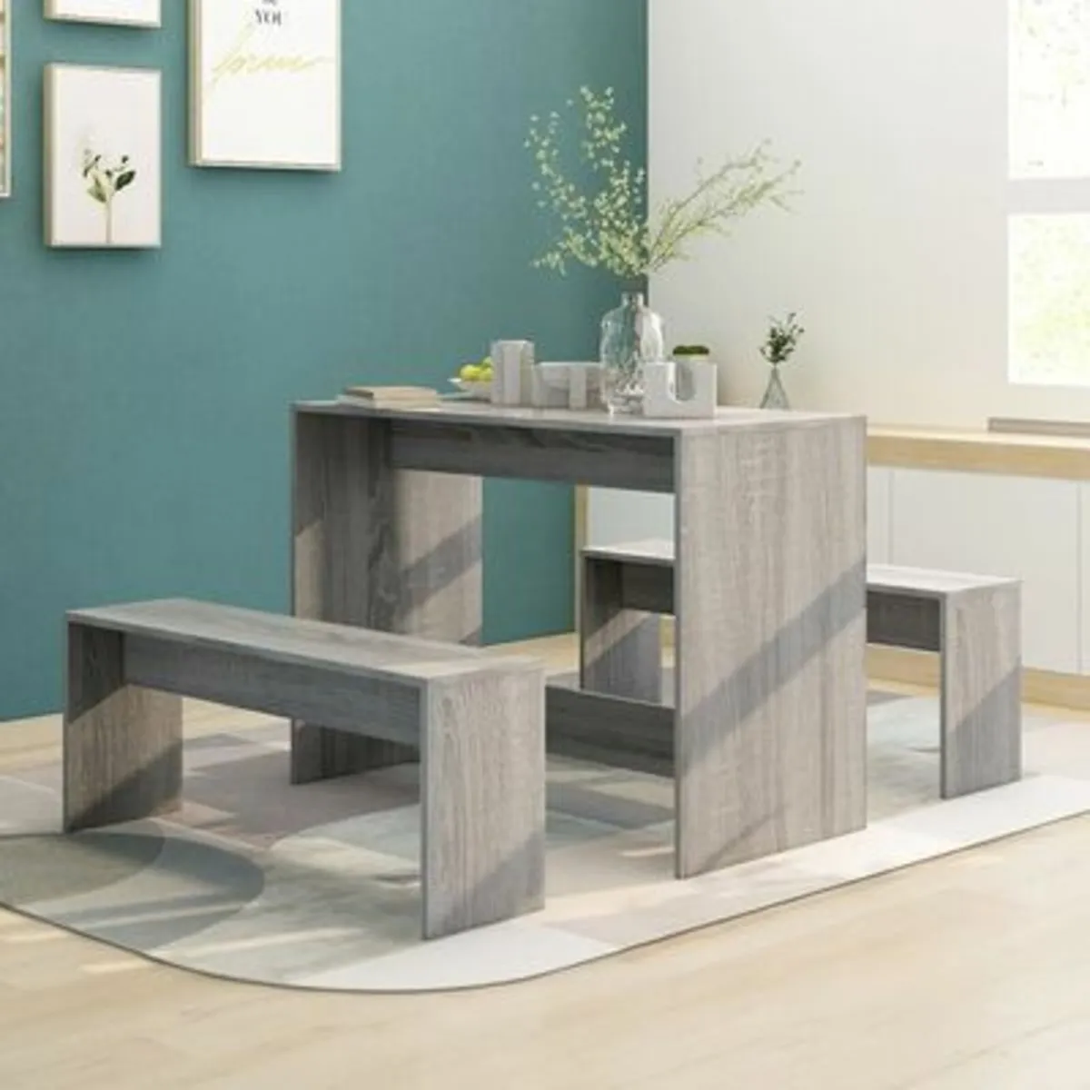 [Free P&P] New 3 Piece Dining Table Set - Image 1