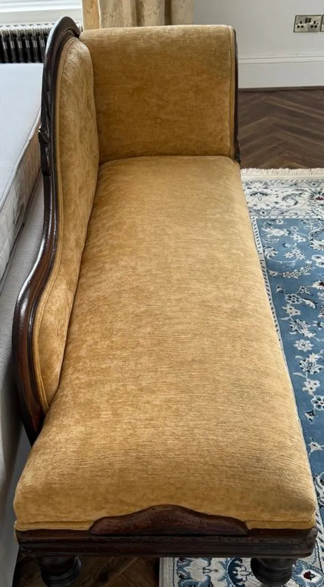 Victorian 19th Century Mahogany Chaise Longue - Image 4