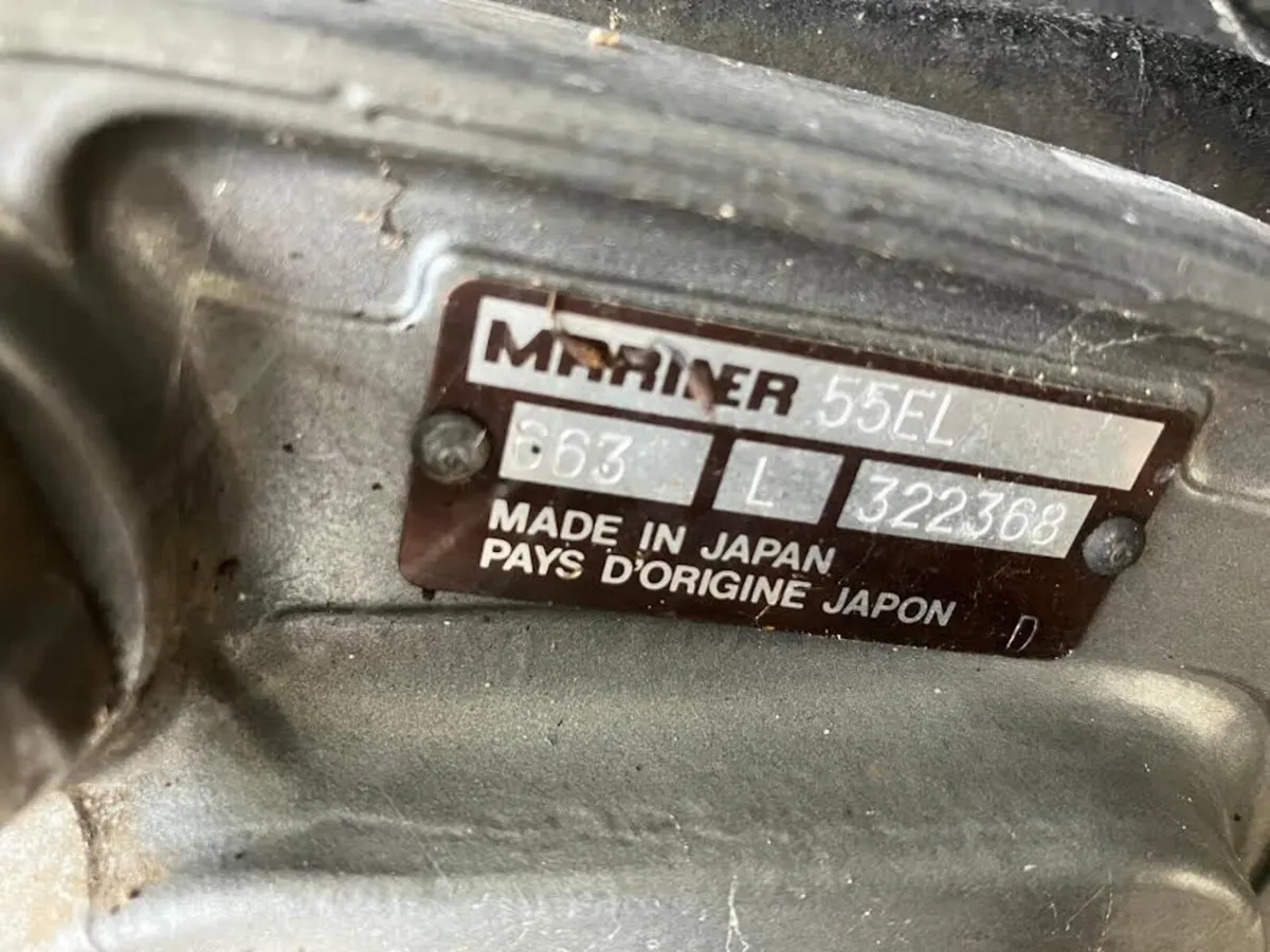 BOAT OUTBOARD MARINER 55HP L/SHAFT + CONTROLS - Image 3