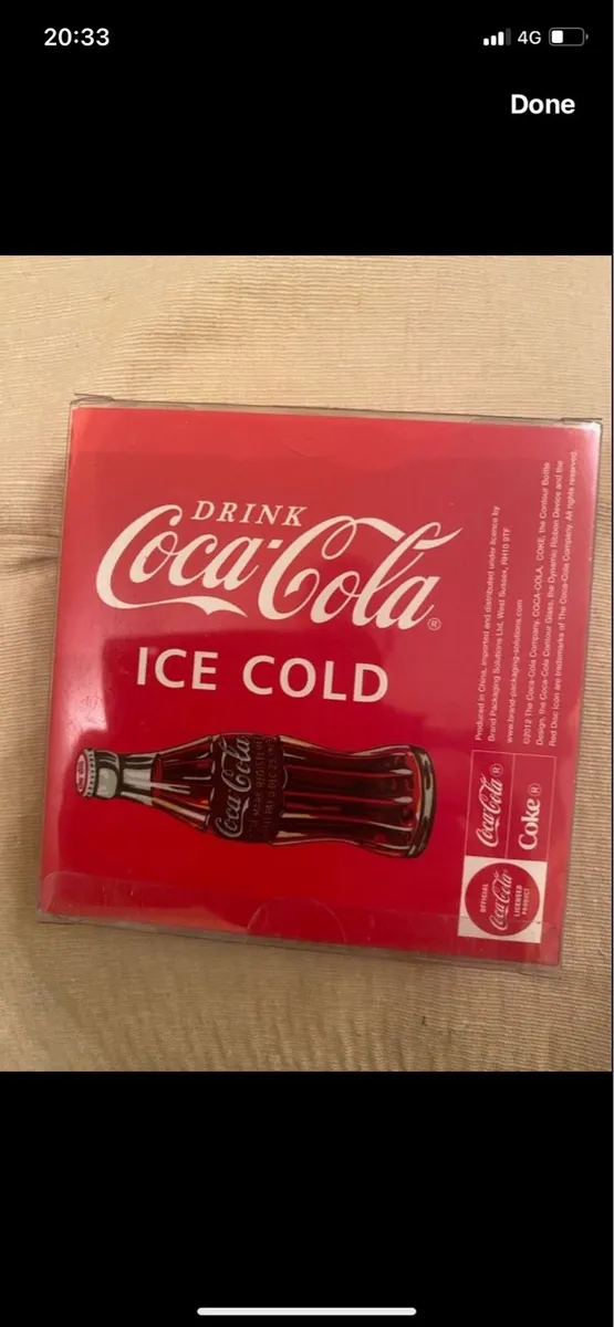 Coca Cola Cork Backed Coasters (6) - Image 2