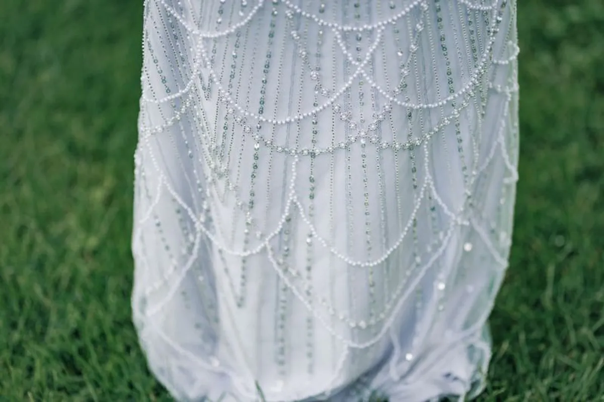Ball Dress with ostrich feather cloak size S. - Image 2
