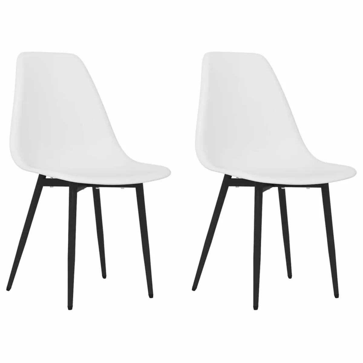 [Free P&P] New 2 x White Modern Dining Chairs - Image 2