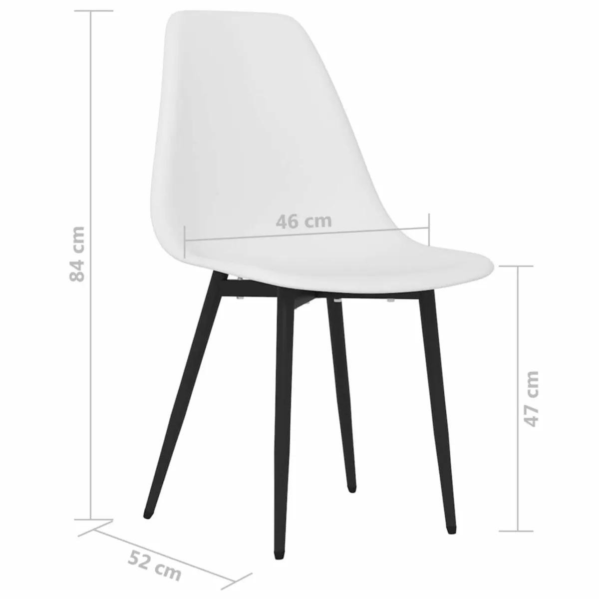 [Free P&P] New 2 x White Modern Dining Chairs - Image 3