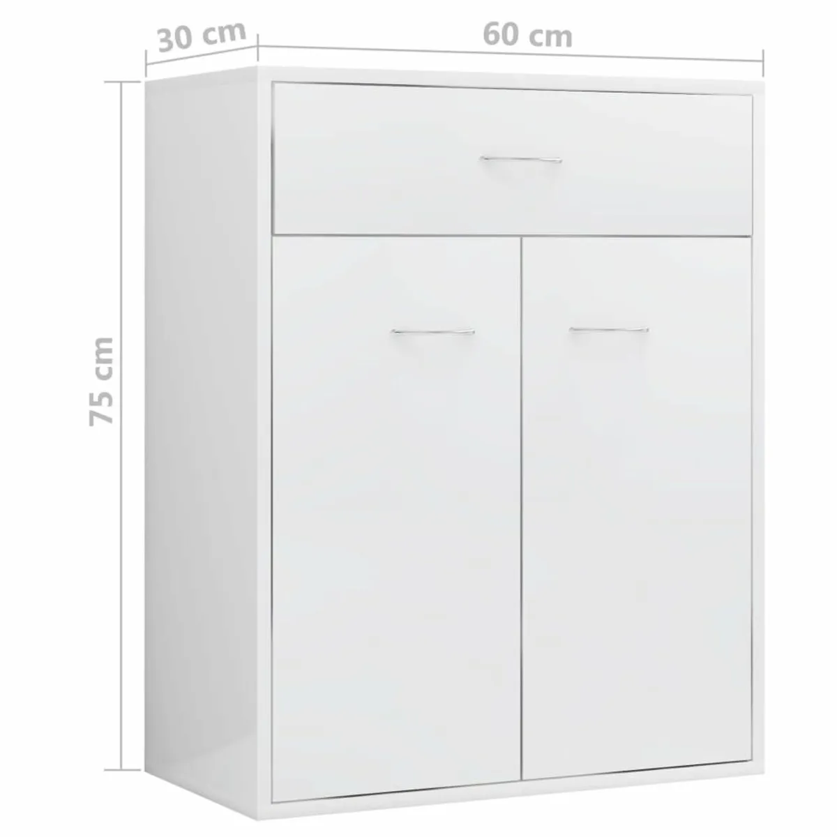[Free P&P] New High Gloss White Sideboard Cabinet - Image 3