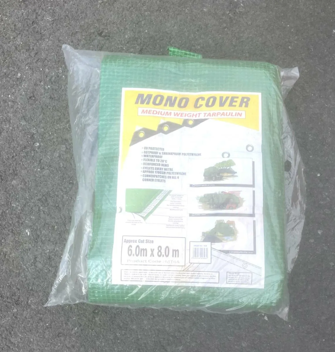 170 GSM Mono Green Trapaulin 19.7 x 26.3 foot
