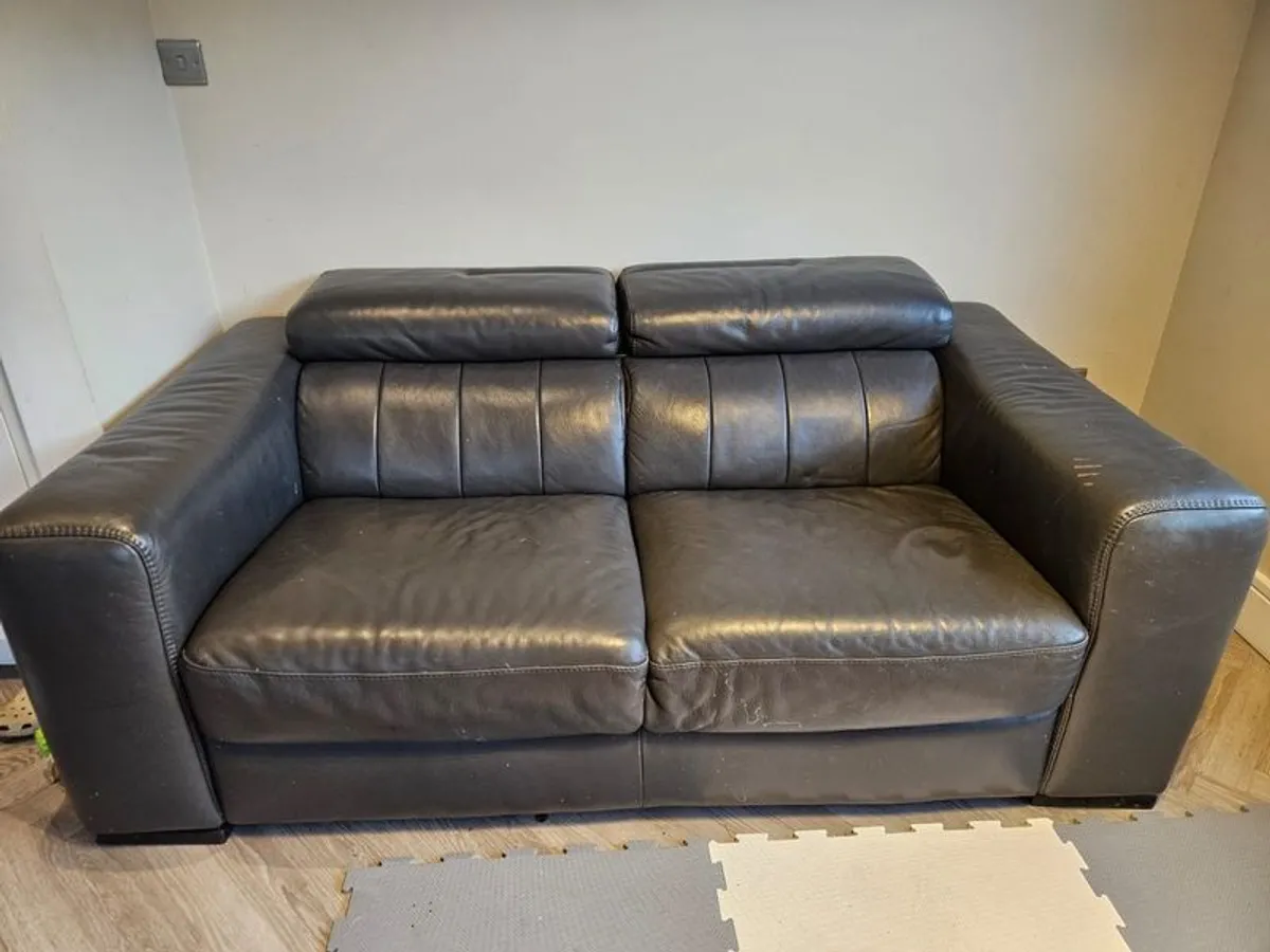 Natuzzi Editions Leather Sofa - Image 1