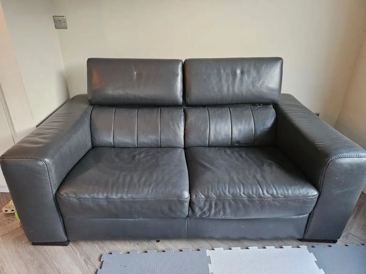 Natuzzi Editions Leather Sofa - Image 3