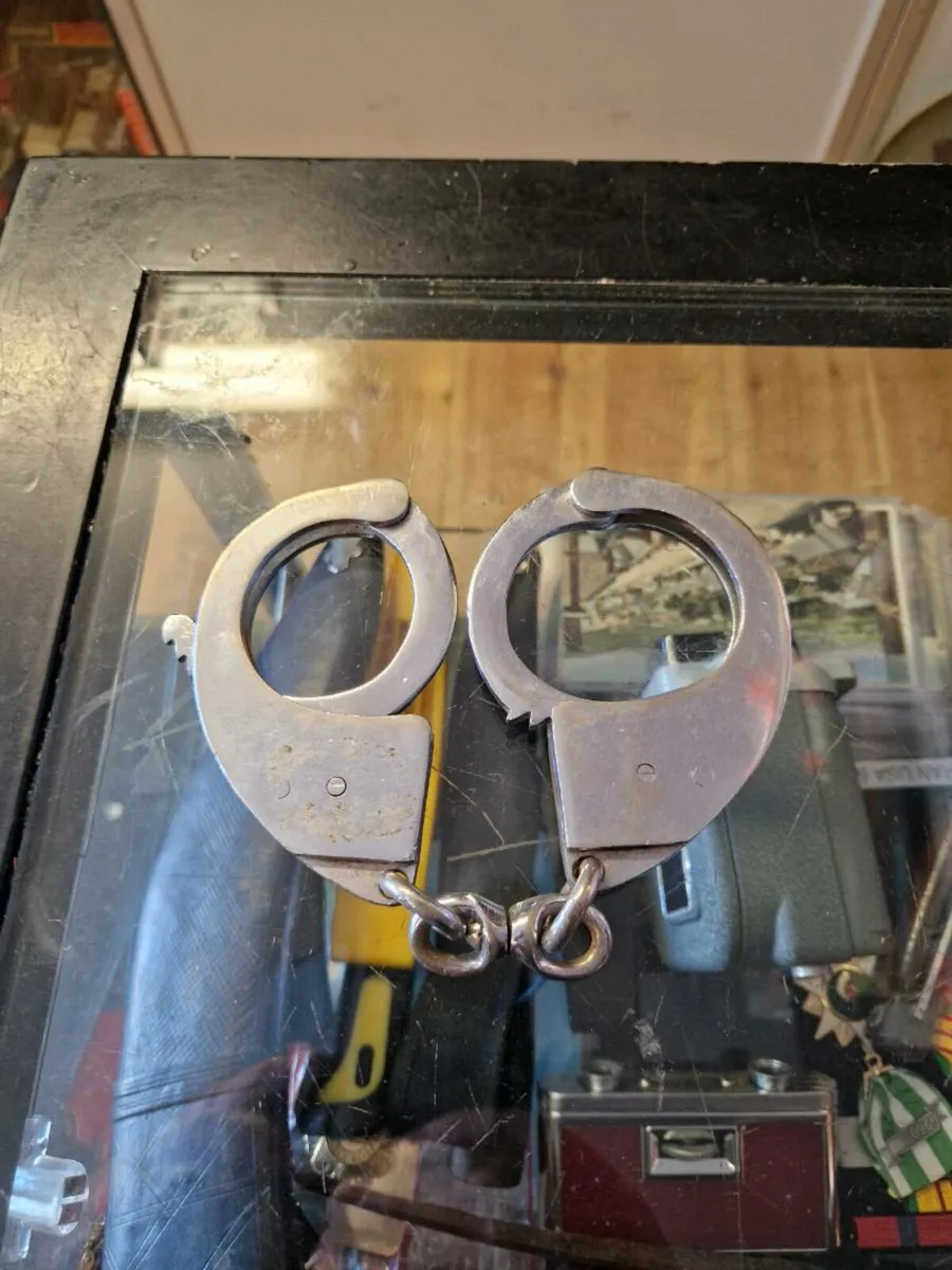 Vintage Police Handcuffs - Image 1