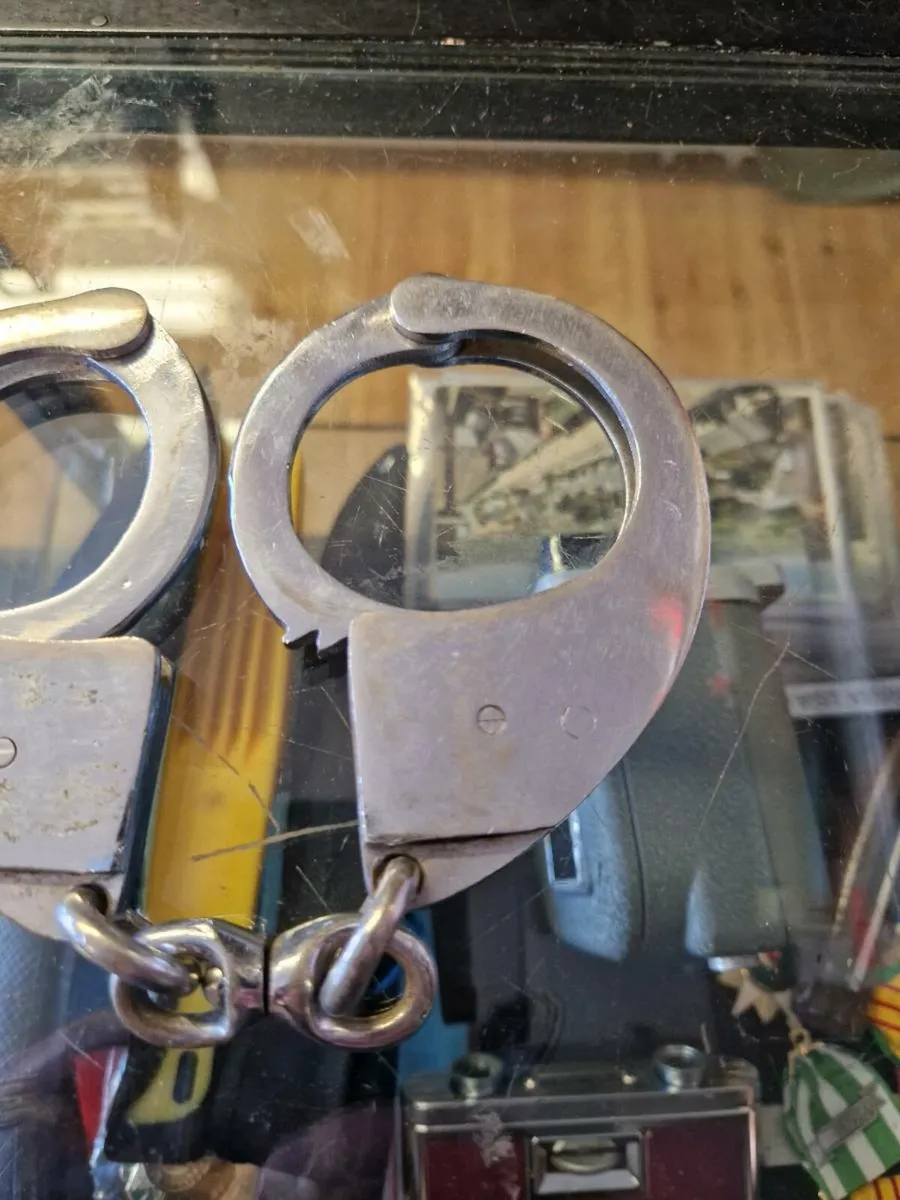 Vintage Police Handcuffs - Image 2