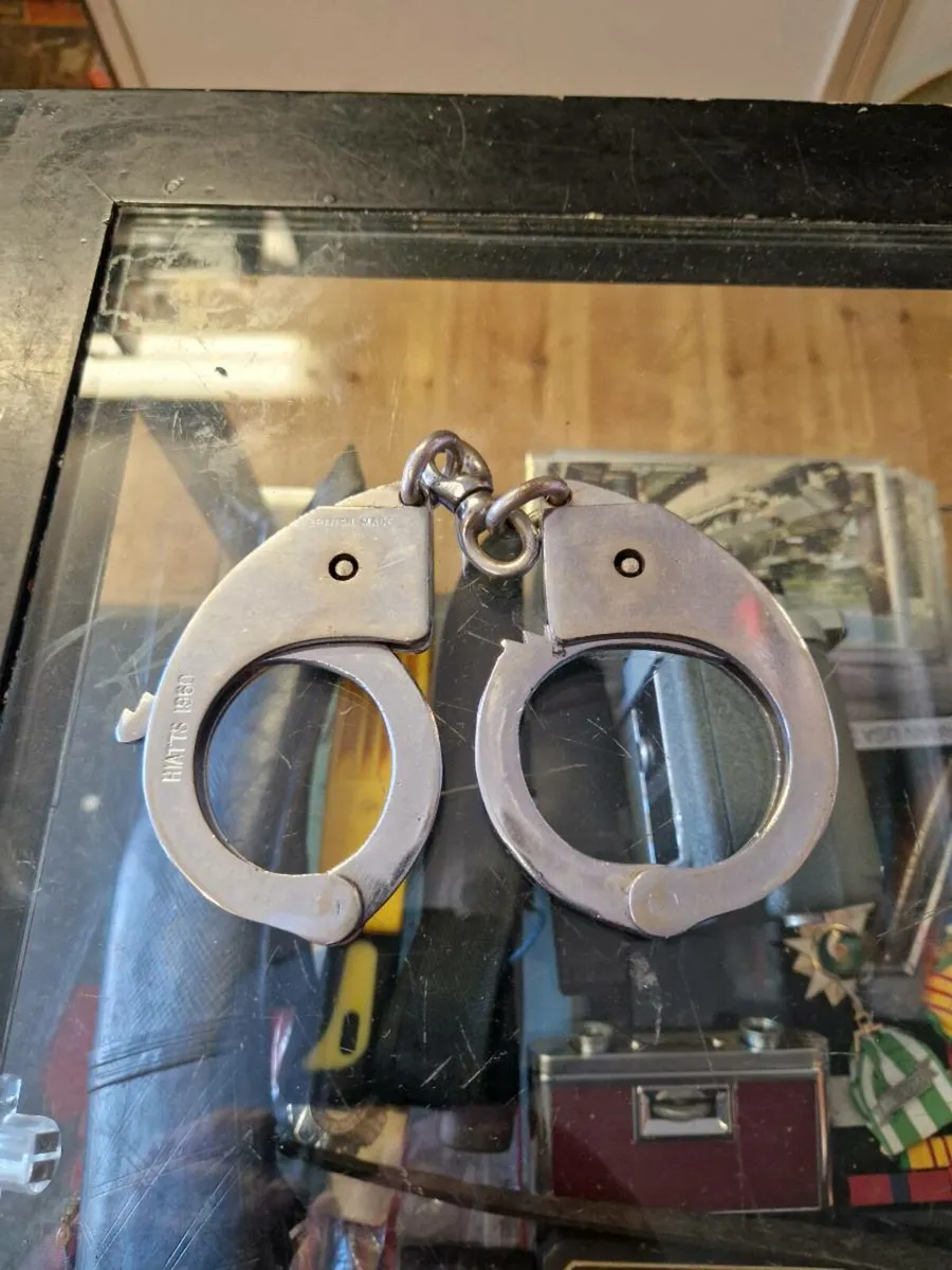 Vintage Police Handcuffs - Image 3