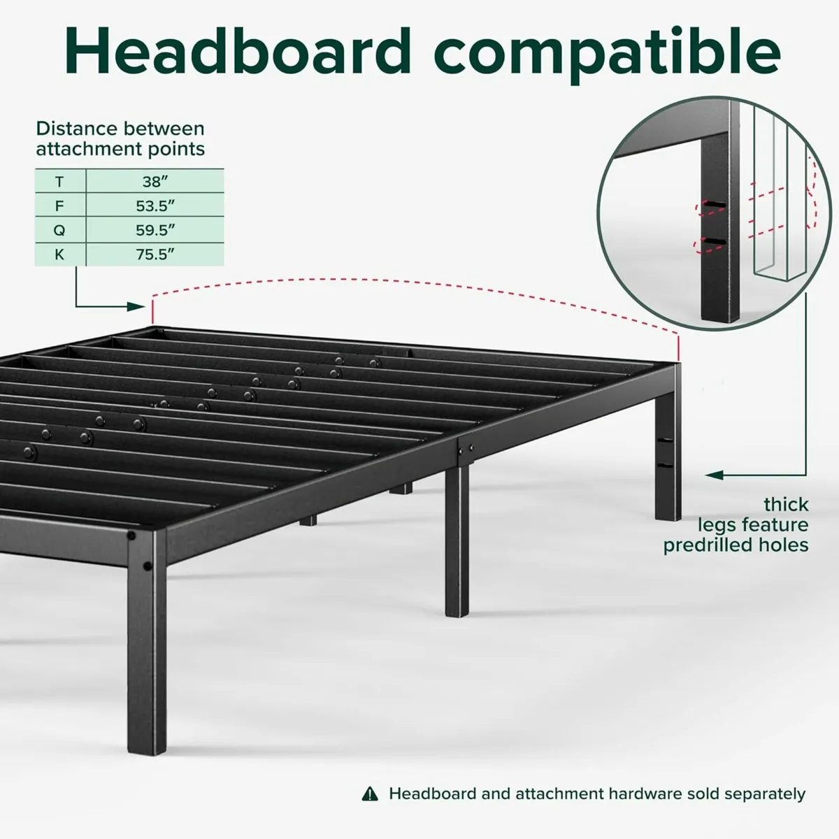 Single Bed frame - Bed 90x190cm underbed storage - Image 3