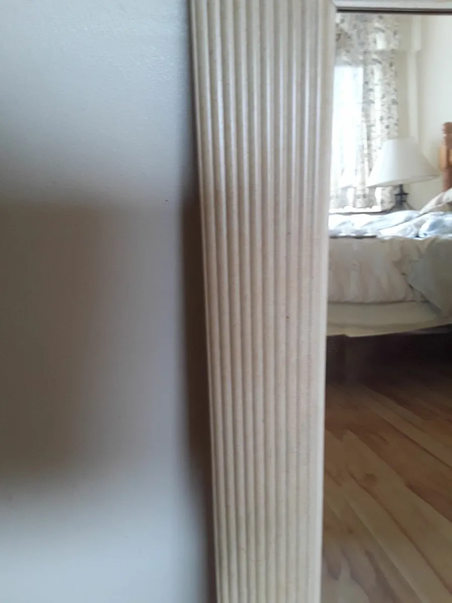 Large mirror cream rivet frame - Image 2