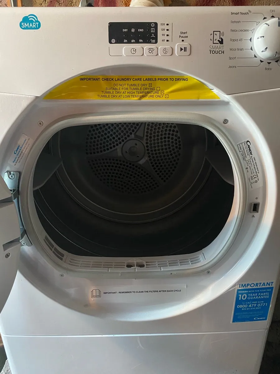 Candy 9kg Vented Tumble Dryer - nearly new - Image 2