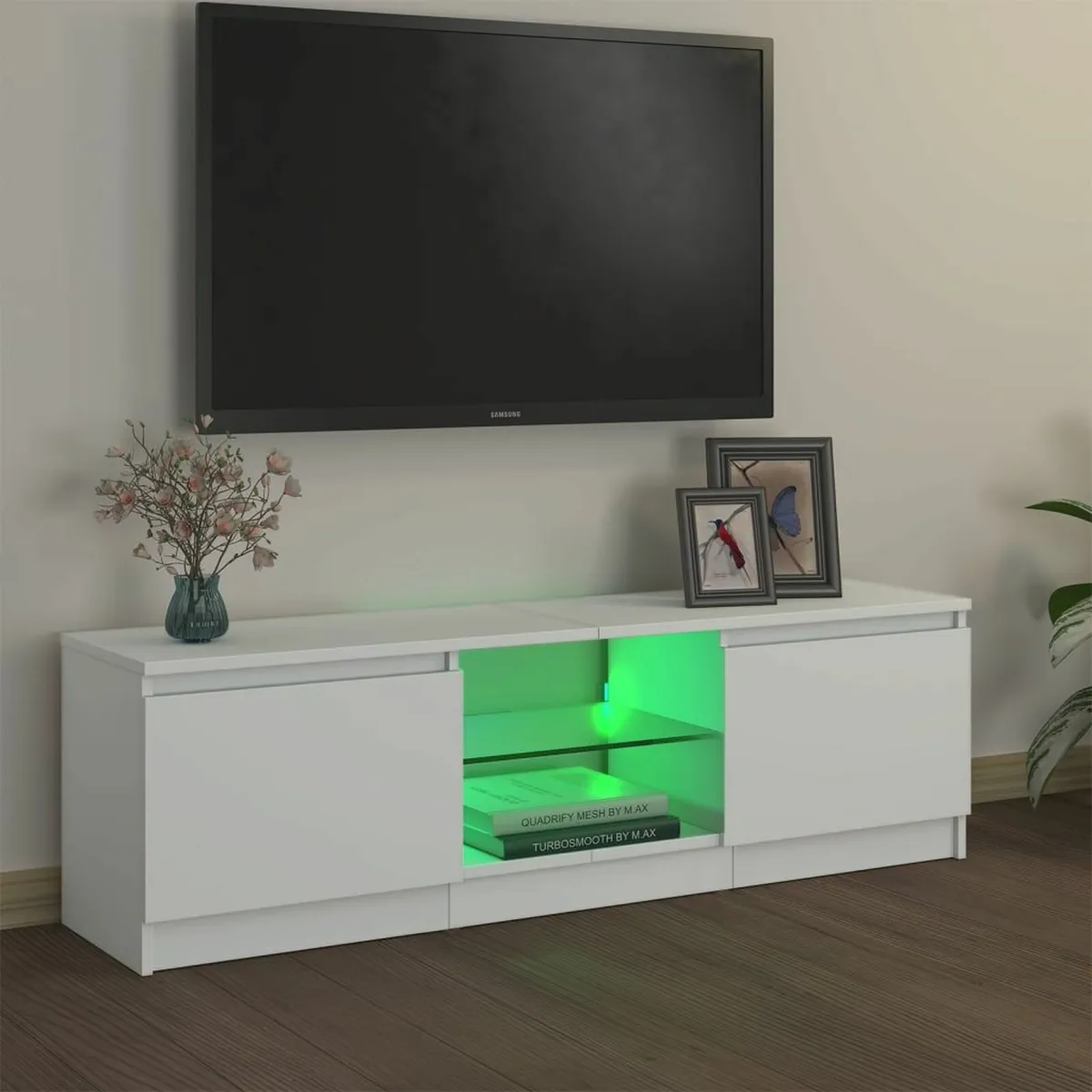 [Free P&P] New White LED TV Cabinet - Image 3