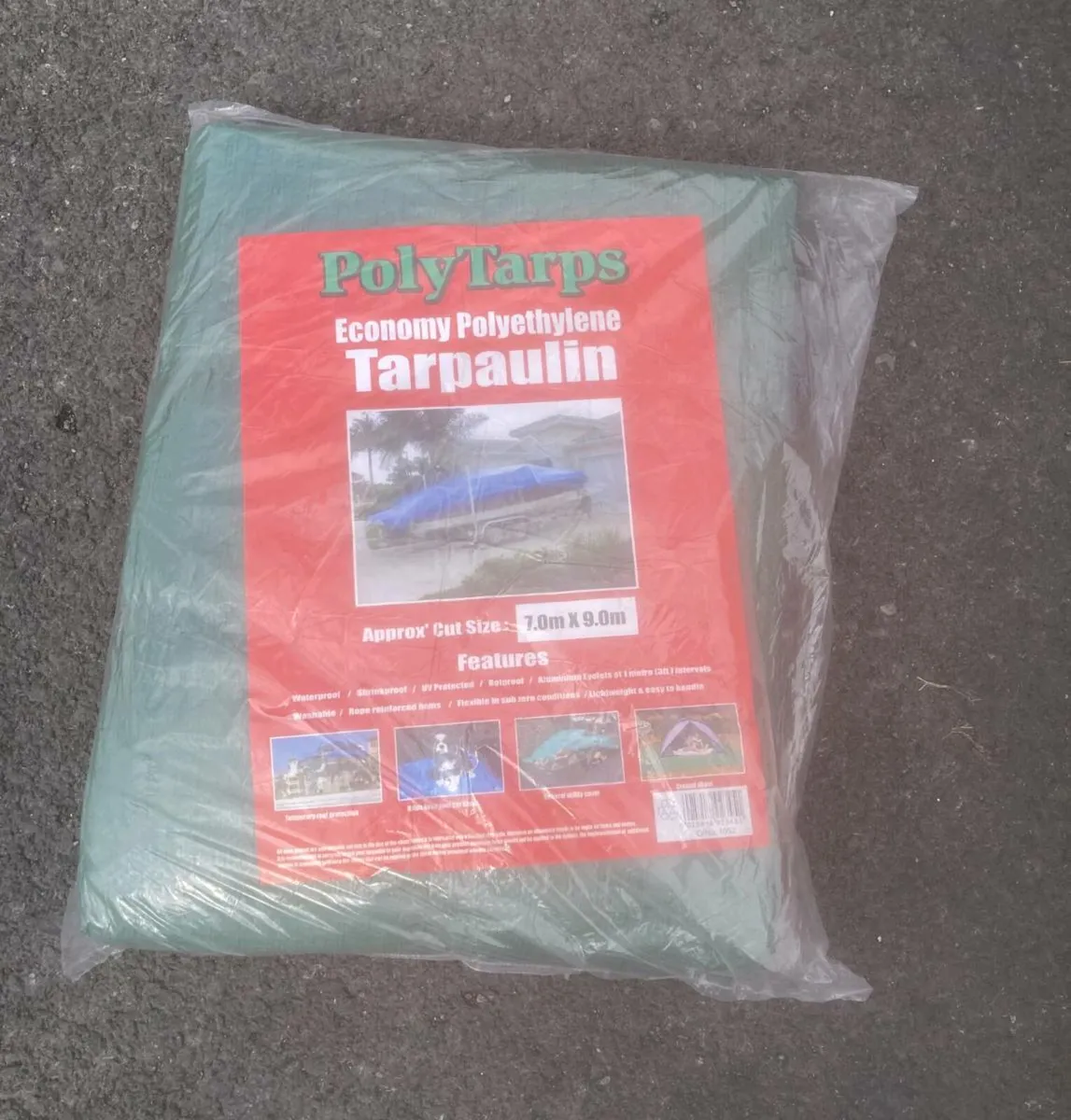 Blue Polyethylene Tarpaulin 4 x 9 metres