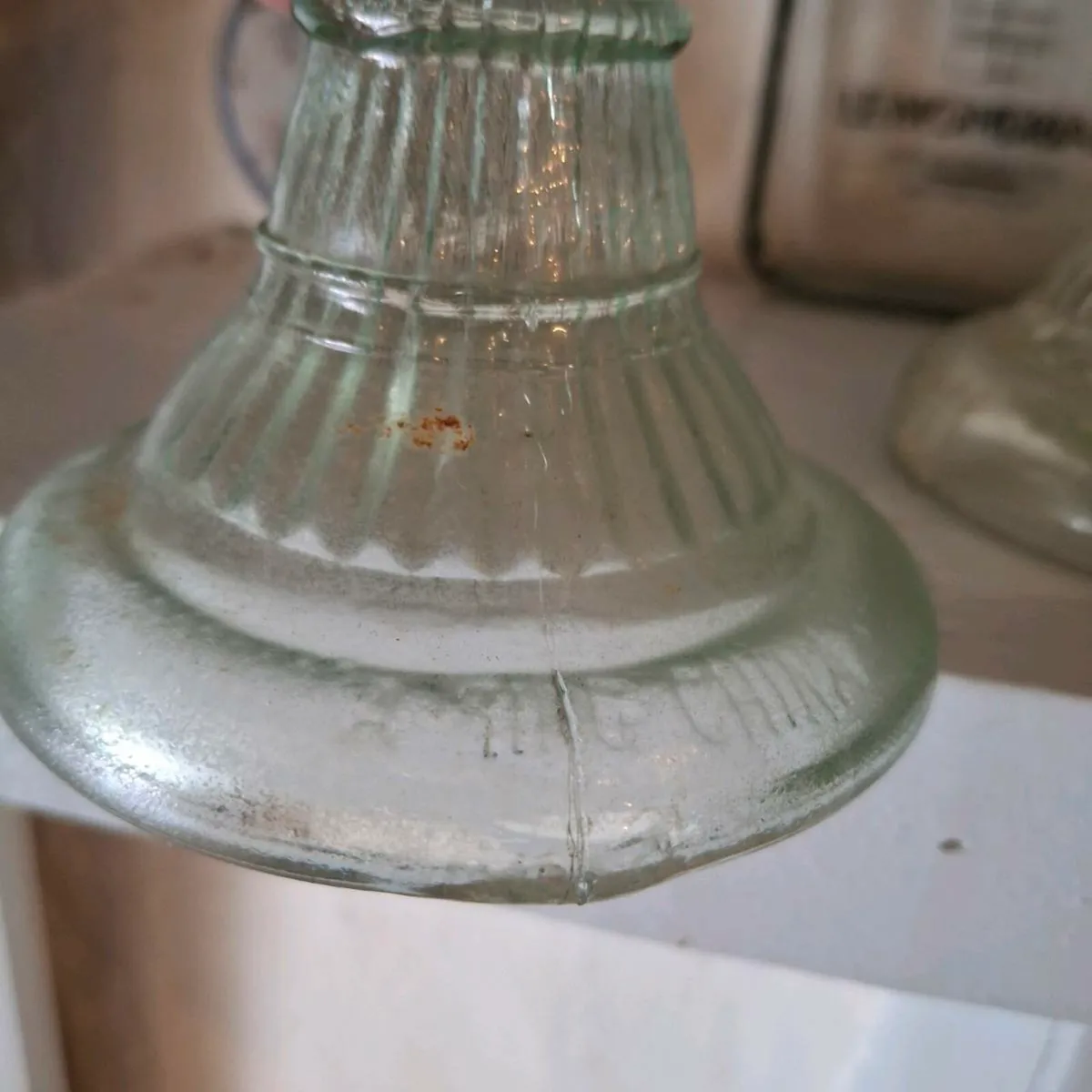 Pair of Glass Oil Lamps - Image 4