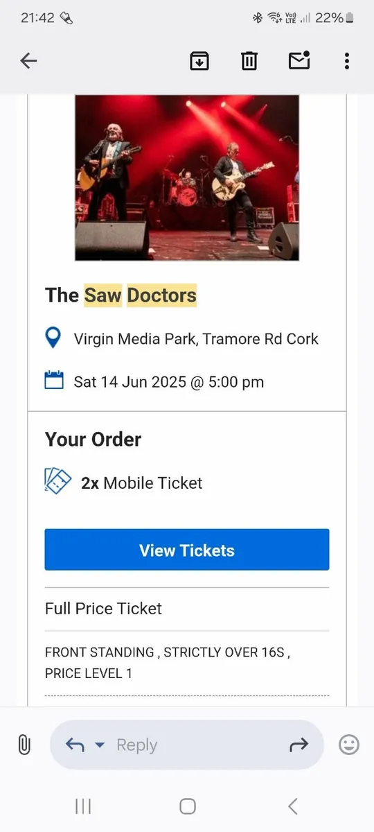 Saw Doctors Cork