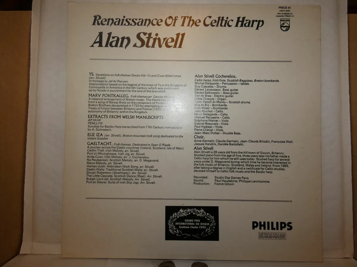 ALAN STIVELL RENAISSANCE OF THE CELTIC HARP 1983 - Image 3