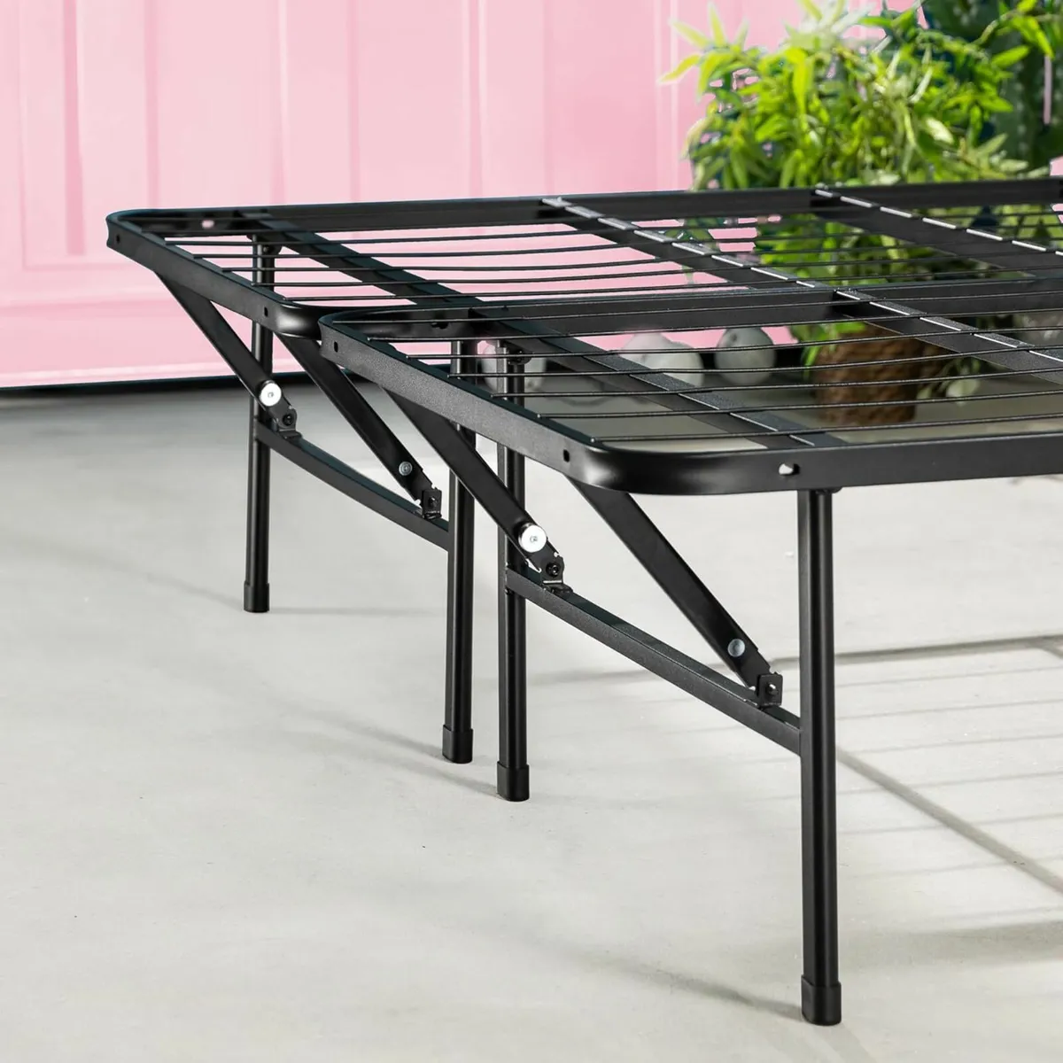 King Size Bed frame 150x200cm  Storage black - Image 4