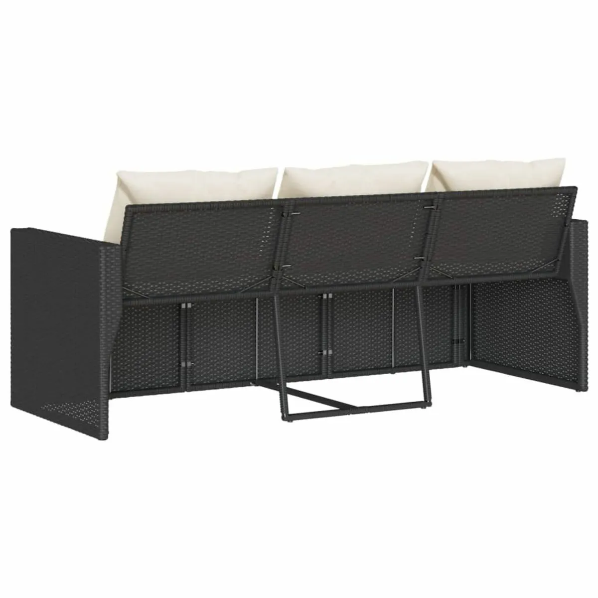 [Free P&P] New 3 Seater Poly Rattan Garden Sofa - Image 4