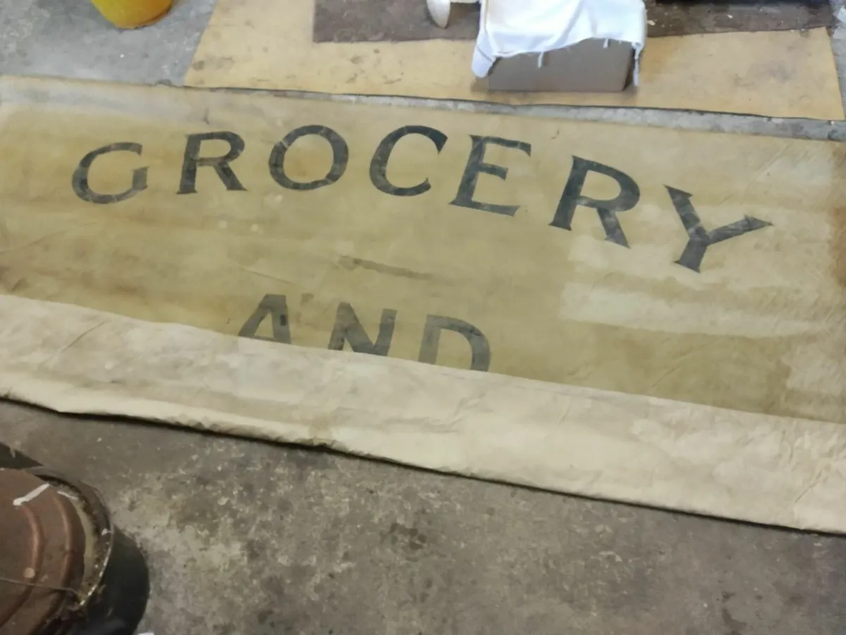 Antique Victorian Shop Window Blind - Image 2