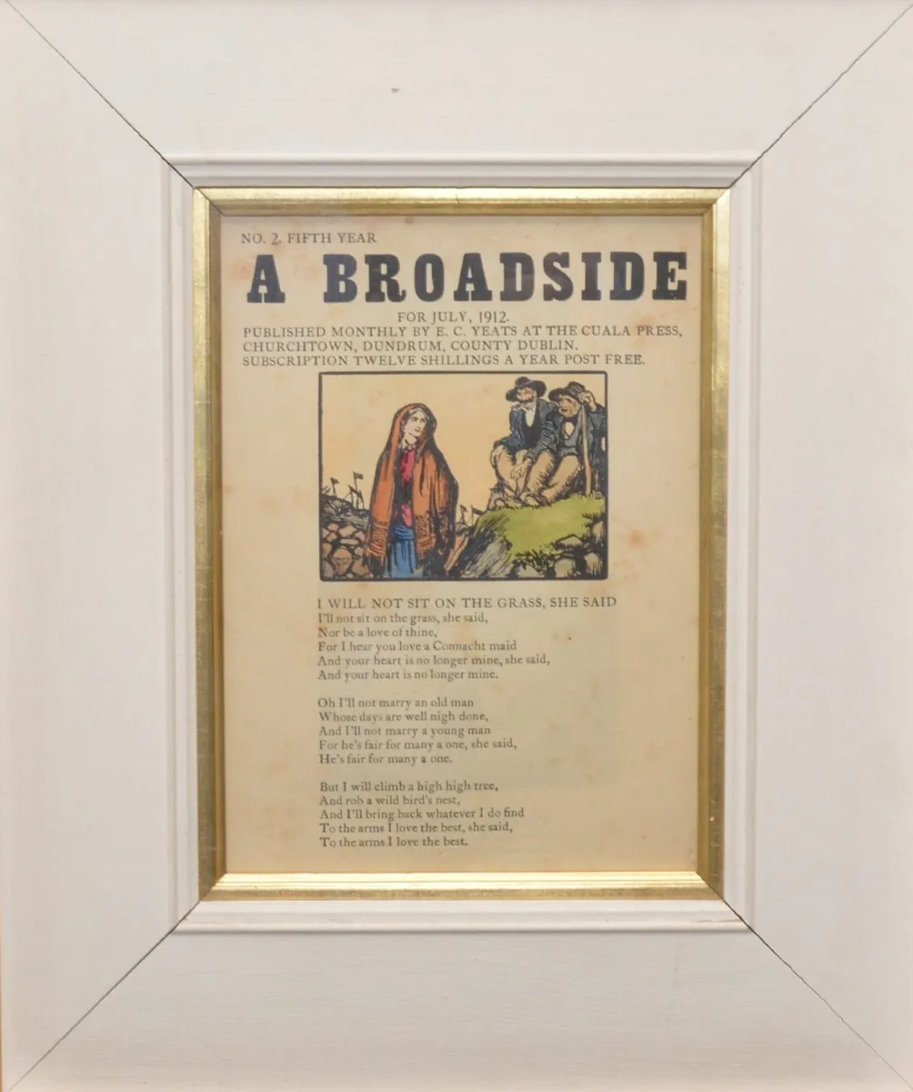 Jack B Yeats Hand Coloured Broadside Print 1913 - Image 2