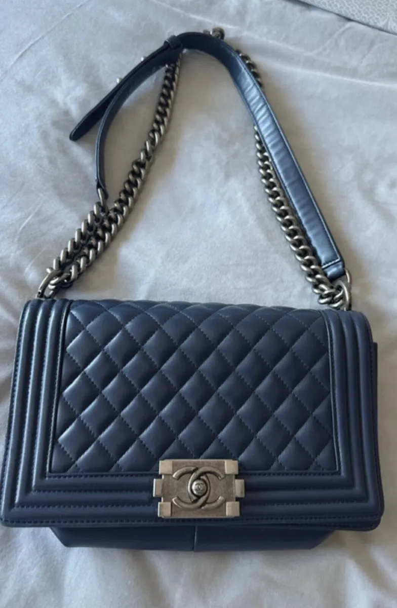 Ladies Luxury Navy Handbag - Image 1