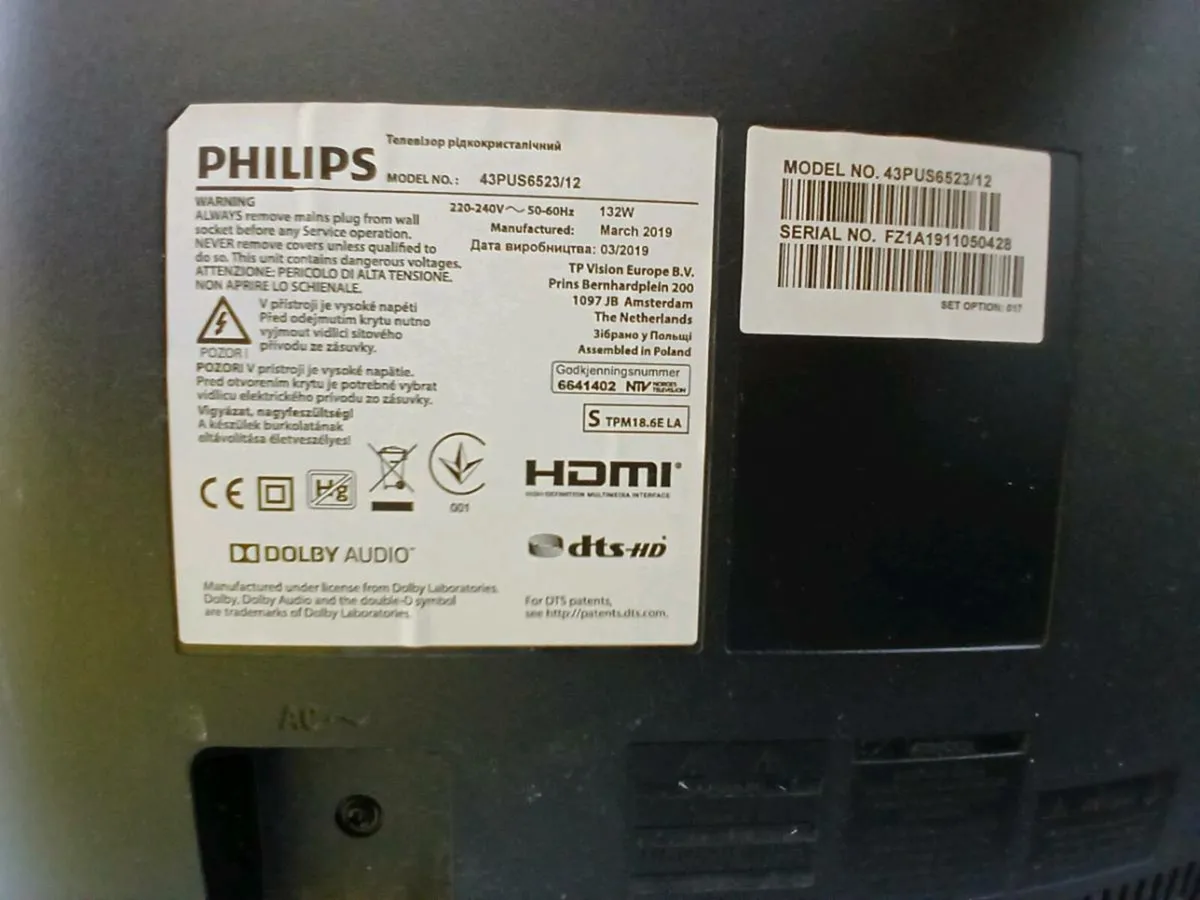 PHILPS Smart Full HD HDR LED TV 43" - Image 3