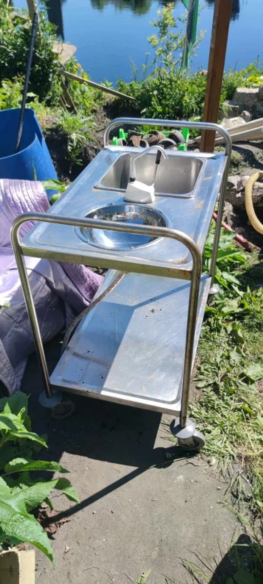 Portable double sink stainless steel - Image 1