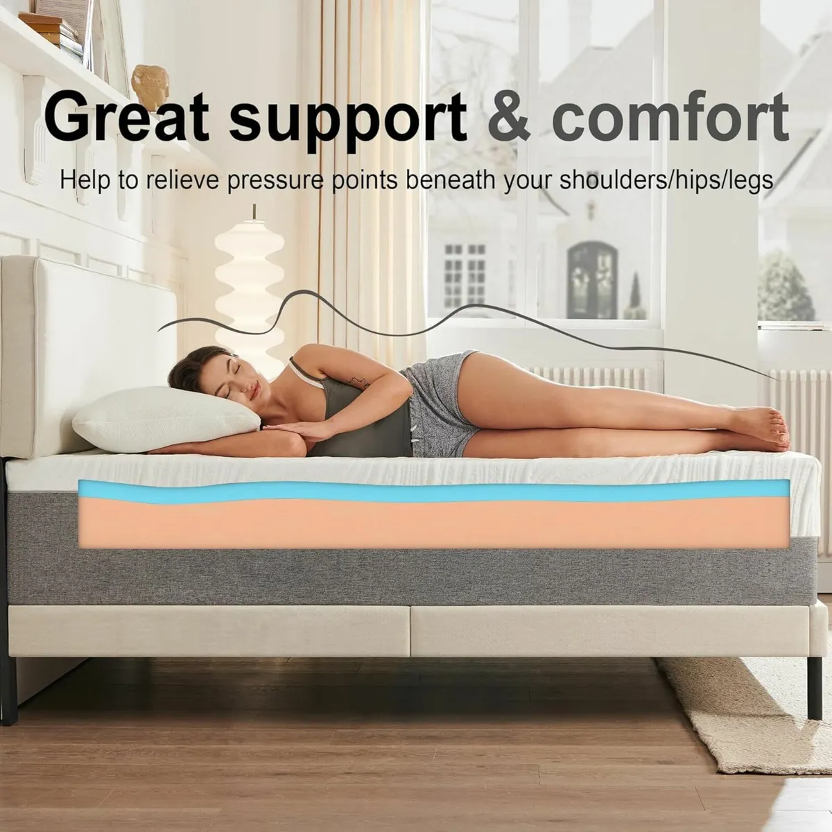 King Mattress Memory Foam Medium Firm 150x200cm - Image 2