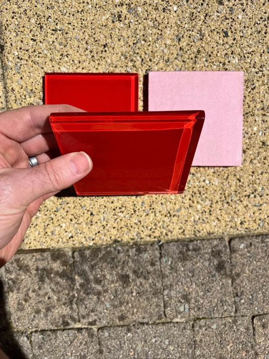 Glass Tiles - Red (100mm x 100mm) - 5 sqm - Image 3